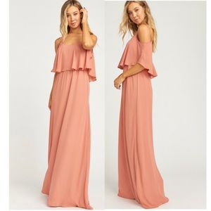 Show Me Your Mumu Caitlin Ruffle Maxi Dress XS
